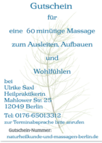 Gift voucher 60 min